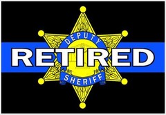 Thin Blue Line Deputy Sheriff Retired 6 pt Star Reflective Decal Police Officer
