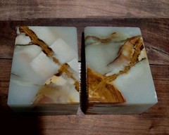 Heavy Stone ONYX BOOK ENDS