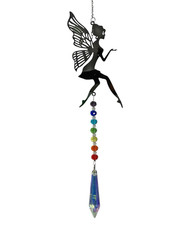 NEW sun catcher crystals rainbow colors hangs 13-15 inches TINKER BELL FAIRY