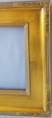 3-3/4 Alizee Deco Embossining corners,Slight Scoop,Gold Panel Wood Frame 8 x10