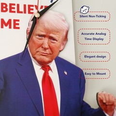 Donald Trump Wall Clock, Funny Dancing Trump Pendulum Clock, Trump Dance Clock