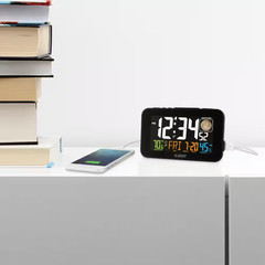 5.5 In. LED Color Alarm Clock with USB Charging Port