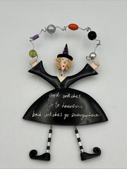 Sandra Magsamen Good Witches go to Heaven .. Witch Hanging Decor Bad Witches go