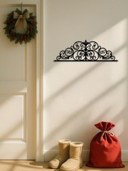 Art Deco Metal Have Indoor Decor 20‘’ Wall Hanging Floral Solid Pattern Statue