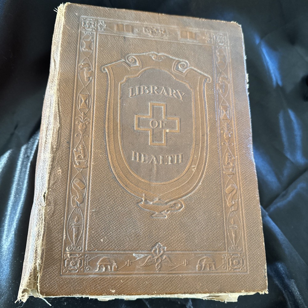 Antique 1923 Decorative Book Gothic Primitive Aged Worn Vintage Shelf Decor