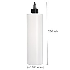 12 Pa 16oz Plastic Squeeze Condiment Bottles with Twist s,
