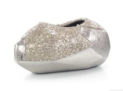 John Richard Irregular Outcroppings Bowl Sculpture Enamel Coated Glass Aluminum