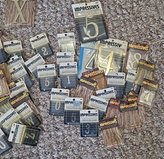 Moderne Impressives Press-On Letters & Numbers 75+ Lot Varies Sizes