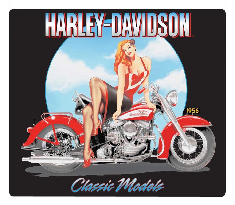 Harley-Davidson Classic Models Babe Embossed Tin Sign, 15 x 13 inches – Black