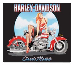 Harley-Davidson Classic Models Babe Embossed Tin Sign, 15 x 13 inches – Black