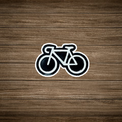 Minimalist Black & White Bicycle Sticker – Bike Graphic Decal for Cyclists #1272