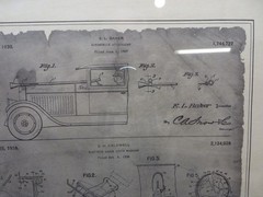 Automotive Patents. framed artwork, vintage 1930,1938