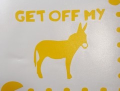 2x «GET OFF MY ASS!» Vinyl Decal Sticker Car Back Window Bumper Funny