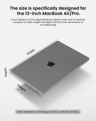tomtoc 360 Protective Laptop Sleeve Set for 13-inch MacBook Air M5/A3449 (202…
