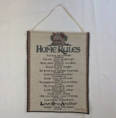 Home Rules Bible Verses Tapestry Wall Hanging Carole Taylor Gods Word Biblical