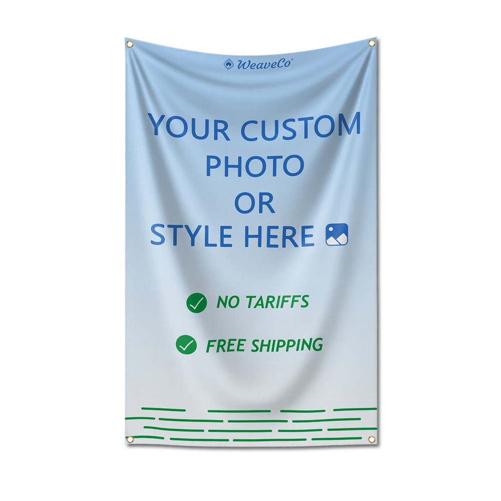Custom Flag Tapestry Print Banner Wall Art 2×3/3×5/4×6/5×8 with Brass Grommets