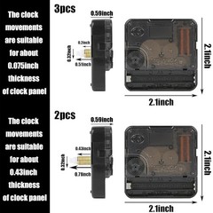 5pcs High Torque Quartz Clock Movement Mechanism Replacement Kit with…
