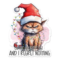 Christmas Naughty List, Vinyl Decal Sticker, Indoor Outdoor, 3 Sizes, #11867
