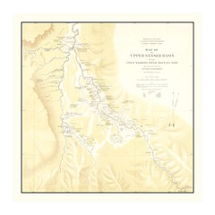 Old Map of Upper Geyser Basin, DC 1872 – Vintage Upper Geyse