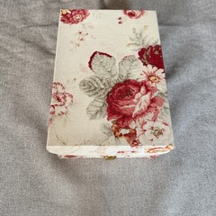 Waverly Garden Norfolk Rose Fabric Covered Photo Box 8 X 11.5 Inches