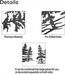 Metal Pine Tree Wall Art – Metal Tree Decor for Kitchen & Cabin Exquisite For…
