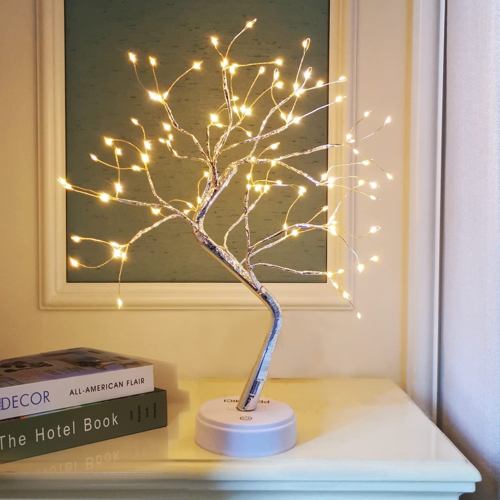 108 LED Tabletop Bonsai Tree Light 8 Modes 20 Warm White Battery/USB Lamp