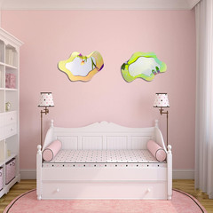 Irregular Wall Mirror Wavy Acrylic Rainbow Mirror Room Decor Aesthetic Mirrors A