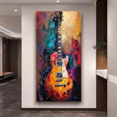 Abstract Guitar Canvas Wall Art Canvas Painting Home Decor Wall Mural Pritns Art