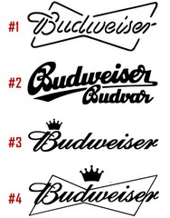 Budweiser Logo Vinyl Decal Sticker Window Storage Beer Breweriana USA Seller