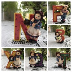 ASSORTED ENESCO RAGGEDY ANN AND ANDY ALPHABET LETTERS – YOU CHOOSE!