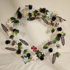 Barbara King 20″ Metal Floral Wreath QVC Cottage Garden Wall Decor