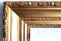 LG ANTIQUE FITS 16 X 20″ VICTORIAN PICTURE FRAME WOOD ORNATE GOLD ART NOUVEAU