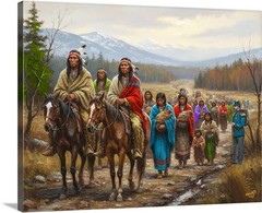 Trail Of Tears Native American Indian Art Historic Oil Painting SN/LE 25 Prints