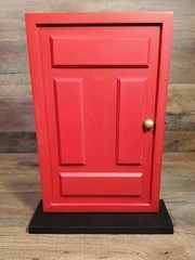 12″ in. Wood Mini Door Recipe Card Holder Photo Display Farmhouse Decor Stand