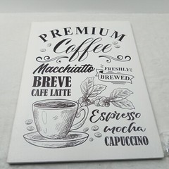 Coffee Wall Art Canvas Decor Vintage Look Kitchen Prints Cup Latte Cafe
