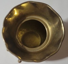 ORIENTAL SOLID BRASS HAMMERED VASE MADE IN INDIA 5 1/2″TALL