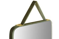 Various Velvet Edged Wall Mirrors, Multicolor, Set of 6