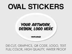 50 2×1 Custom Printed Full Color Outdoor Vinyl Car Bumper Sticker Decal Die Cut