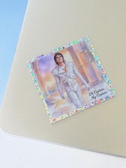 4×4, 3×3 2×2 Captain EO & Fuzzball Captain Mirror Sticker Homemade FREE SHIP 4!