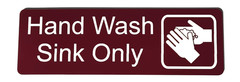 Hand Wash Sink Only Compliance Sign Plaque Signage Washing Hygiene Handwashing