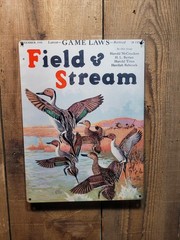 Vintage Field and Stream 1939 magazine cover reproduction metal sign