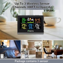 Multiple Sensor Weather Station Wireless Indoor Outdoor Thermometer Hygrometer