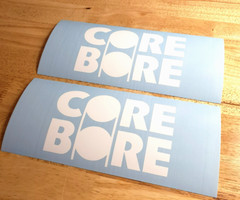 core bore Decals Stickers 5×3″ Gloss white FAST USA Die cut