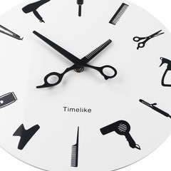 Barber Equiment Tools Wall Clock Modern Design Barber Shop Business Sign Wall Wa