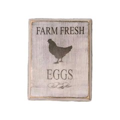 Primative Wooden Farmhouse Farm Fresh Eggs Country Sign Ready To Hang 8.5×11″