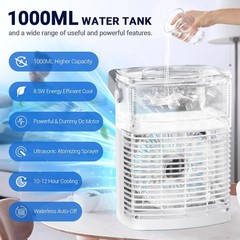Portable Air Conditioners, New 4-in-1 Ultra-Quiet Portable AC Unit, 1000ML Water