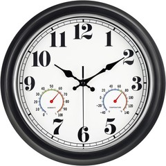 13-Inch Stylish Vintage Outdoor Clock – Waterproof, Silent, with Large Numbers