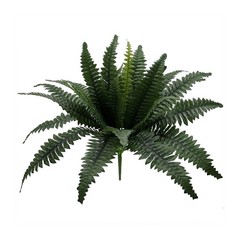 (2 pack 21in Indoor Artificial Plant Fern Bush Green Color. Indoor Use. Not in