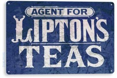 TIN SIGN Lipton’s Teas Metal Art Café Farm Coffee Espresso Shop Kitchen A858