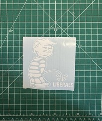 Trump Peeing On Liberals – Vinyl Decal – SHIPS SAME DAY, BOGO, MADE IN THE U.S.A